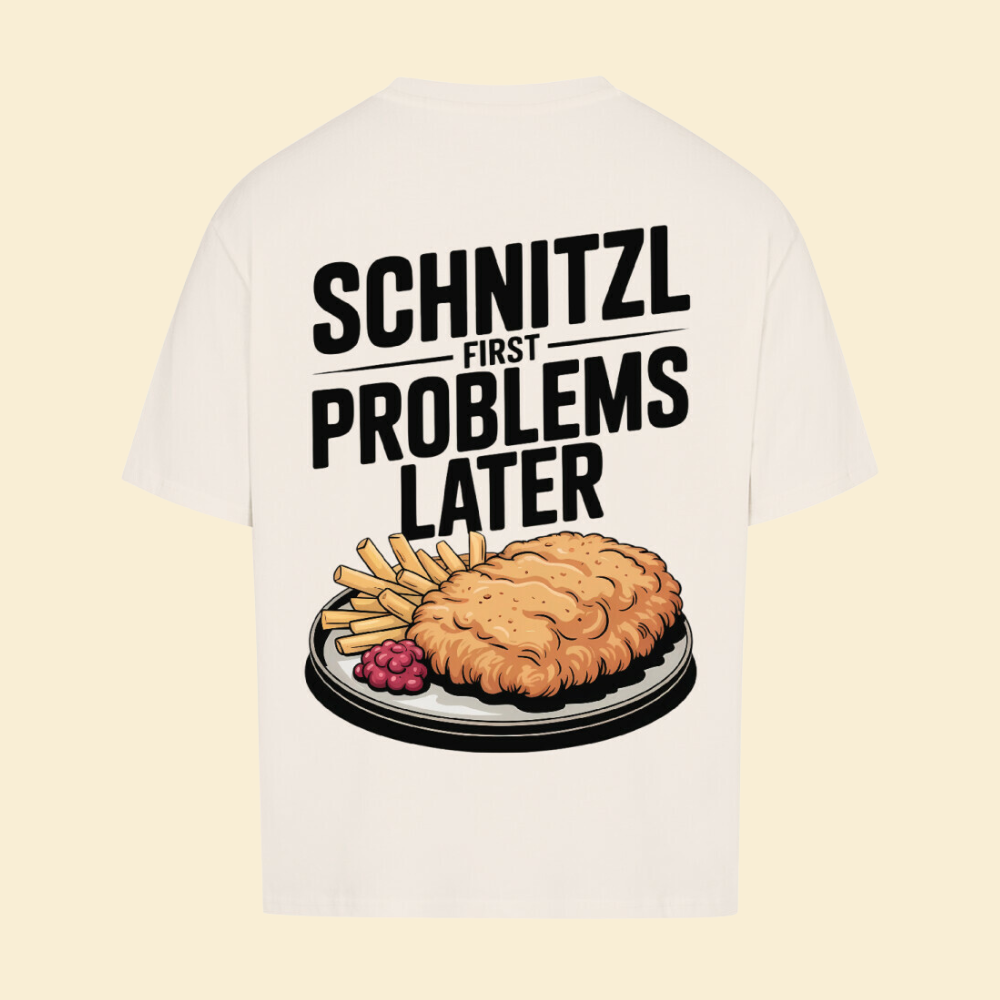 SCHNITZL FIRST PROBLEMS LATER Oversized Shirt