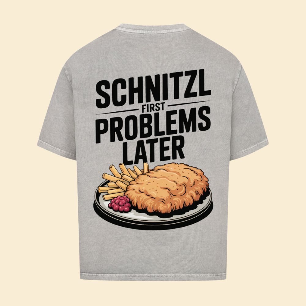 SCHNITZL FIRST PROBLEMS LATER Oversized Shirt