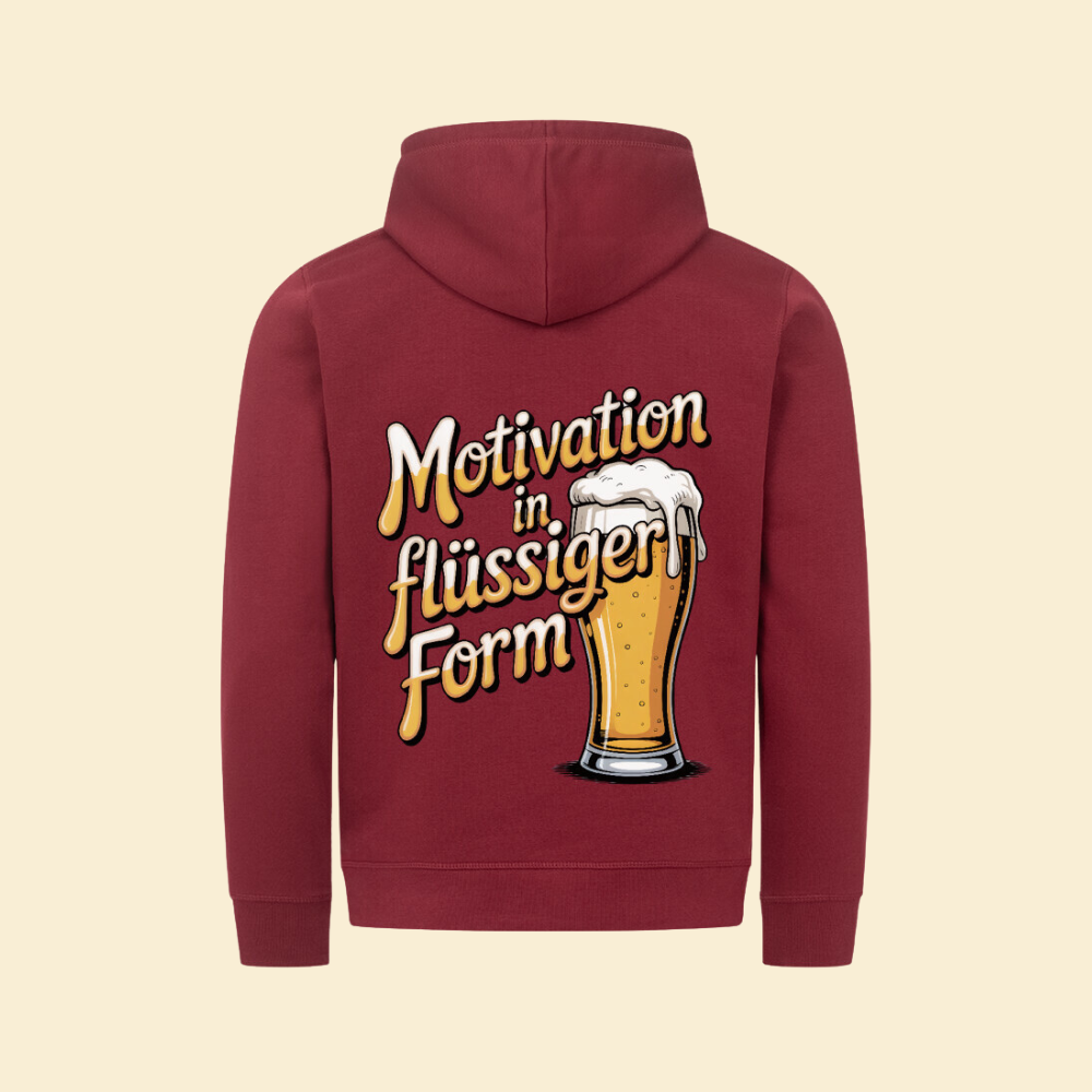 MOTIVATION IN FLÜSSIGER FORM Premium Organic Hoodie
