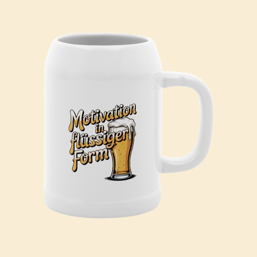 MOTIVATION IN FLÜSSIGER FORM Bierkrug