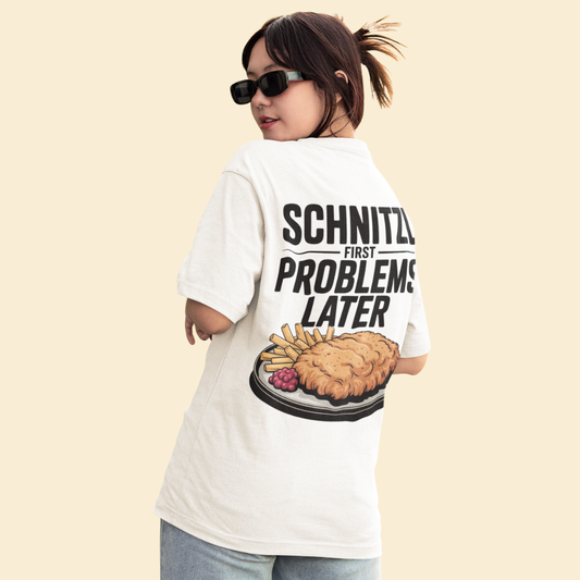 SCHNITZL FIRST PROBLEMS LATER Oversized Shirt