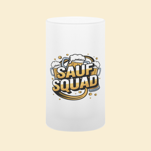 SAUF SQUAD Glas-Bierkrug